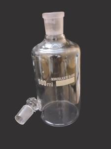 Botella de Vidrio para Reactivos MAYALAB, Cilíndrica, Transparente, de Boca Ancha, 500 ml, con Tapa de Vidrio para Uso en Laboratorio - Product Image 3