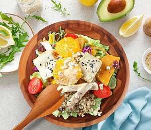 เวียดนามสลัดไม้ไผ่และชามกราโนล่าปลอดภัยใช้ไม้กลมส่งออกในปริมาณมาก - Product Image 1