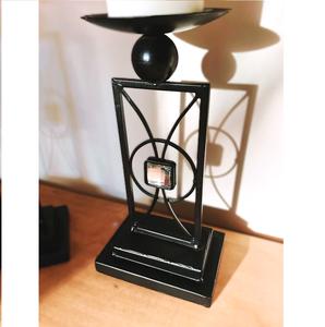 ชุดเชิงเทียนโลหะสีดำสองแบบที่มีเอกลักษณ์เชิงเทียนเหล็กหนาสูงสำหรับตกแต่งบ้านคริสต์มาสวันเกิด - Product Image 6