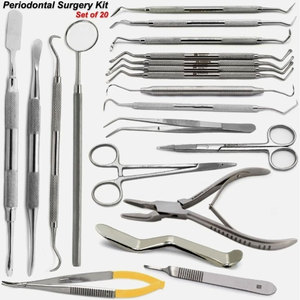 Juego de cirugía oral de microencías periodontales, instrumentos quirúrgicos, laboratorio de implantes dentales - Product Image 1