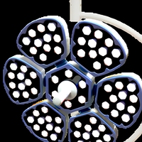 Lámpara Quirúrgica LED de Seis Pétalos para Hospital, OEM, Sin Sombra, Montada en el Techo, Temperatura de Color Ajustable
