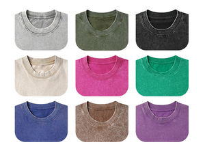 Camiseta lavada Vintage personalizada con logotipo de tu propia marca de alta calidad del fabricante, camiseta lavada con ácido para hombre - Product Image 5