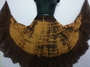 IMPACT teint 25 mètres modal/coton jupe gitane solide longue Maxi Boho femmes Club Showgirl danseuse Performances tenues de scène latine - Product Image 6