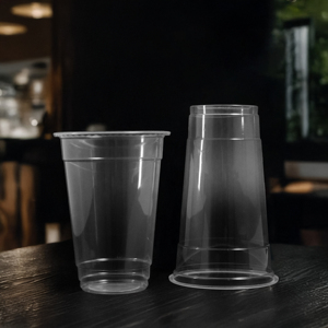 Vasos de plástico transparente desechables de una sola pared de 95mm con tapas Tazas de PP de 16oz/24oz para bebidas para café, té y jugo - Product Image 1