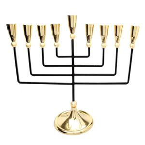 Candelabre de Noël en fer forgé fait main, couleur personnalisée, coupe droite, luxe, 9 bougies, fabriqué en Inde, durable, décoratif - Product Image 1