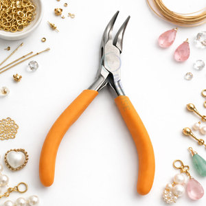 Best Quality <b>Bent</b> <b>Nose</b> <b>Pliers</b> for Jewelry Ideal for Delicate Wirework Ergonomic Handle Precision Cutting Tool - Product Image 1