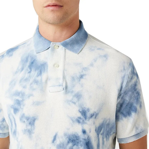 เสื้อโปโลมัดย้อมสำหรับผู้ชายสไตล์ใหม่ลำลองวัสดุนิ่มระบายอากาศกันรอยยับได้ดีที่สุดพร้อมบริการ OEM - Product Image 3