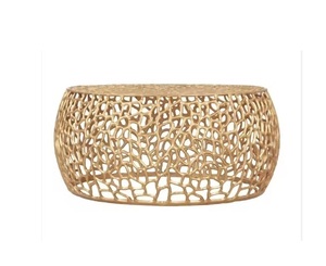 Forma y tamaño personalizados, muebles de comedor chapados en oro, mesa central de latón metálico de la más alta calidad al por mayor - Product Image 1