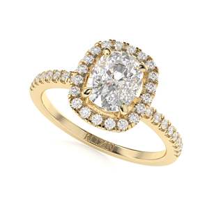 รัศมีประดับเพชรสำหรับผู้หญิงพร้อมแหวนหมั้น - Product Image 2