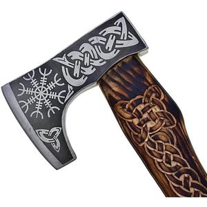 Jexmoo Custom 18 "Tomahawks de acero al carbono mango de palisandro con Funda de cuero regalo al aire libre papá hecho a mano grado Industrial - Product Image 4