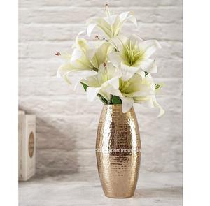 Florero de Metal de diseño Simple, acabado dorado brillante para el hogar y la Oficina, decoración de escritorio, soporte de flores, artesanías - Product Image 5