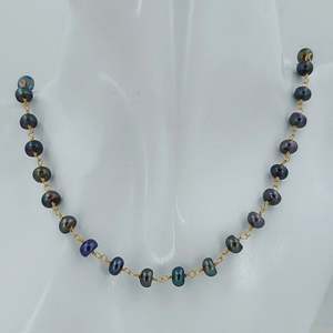 Collier artisanal en argent sterling 925 avec perle d'eau douce noire, style bohème, pierre de naissance de juin, cadeau idéal pour son anniversaire - Product Image 3