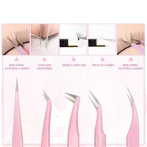 Pinzas de pestañas personalizadas con etiqueta privada, pinzas rectas, pinzas de extensión de pestañas postizas hechas a mano, herramientas para pestañas - Product Image 2