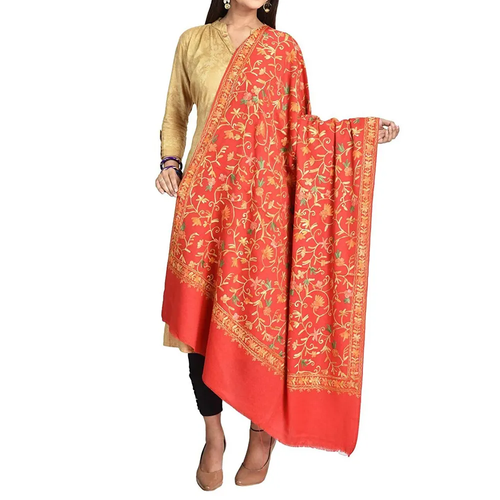 수 놓은 패턴 여성 캐시미어 Pashmina 스카프 두꺼운 따뜻한 여성 목도리 긴 따뜻한 착용 목도리