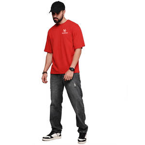 La mejor oferta, camiseta cuadrada para hombre, corte holgado, lavado vintage, 100% algodón con escote acanalado - Product Image 3