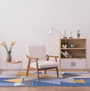 เก้าอี้ทรงอาร์มแชร์ ไม้สักสีธรรมชาติ พร้อมเบาะนั่งสีขาว - Product Image 3