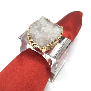 Anneau de serviette en résine pailletée accessoire de décoration de table élégant pour la maison salle à manger mariage et fête élégant étincelant et décoratif - Product Image 2