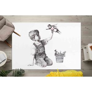 Alfombra Banksy Nurse: Arte de Graffiti, Alfombra Antideslizante Impresa en 3D, Alfombra Suave No Tejida - Product Image 3
