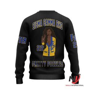Nanju International Custom Sororité grecque Sigma Gamma Rho pour femmes, 100% Coton, Anti-boulochage, Broderie frontale, Bleu roi universitaire - Product Image 4