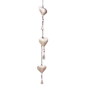 Décoration murale en fer recyclé, style rustique, pour patio, cœur en métal galvanisé, carillon suspendu, vase fonctionnel pour la décoration intérieure - Product Image 3