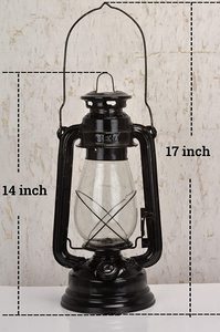 Lanterne électrique en métal antique suspendue couvercle en verre décor de lampe pour la décoration traditionnelle de la maison et les lumières de Camping en plein air en gros - Product Image 2