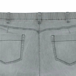 Short en jean gris 100% coton de haute qualité pour femme, style décontracté, short écologique de style vieilli pour femme - Product Image 6