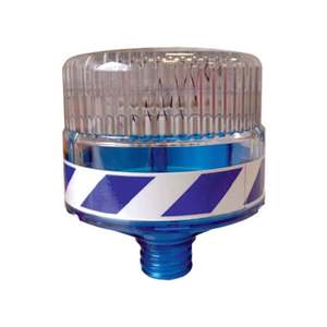 High-Visible Blue Solar Roadway Safety Flashing Warning <b>Light</b> (Aluminum) - Product Image 1