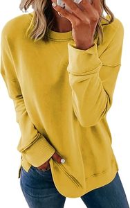 Sudadera recortada de gran tamaño para mujer Moda Cozy Fall Top Mezcla de algodón Sudadera para mujer - Product Image 2