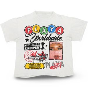 Camiseta de Gran Tamaño para Hombre, Estilo Urbano, con Estampado Gráfico, Manga Corta, Algodón, Diseño Pop Art Atrevido, Informal, para Uso Diario - Product Image 1