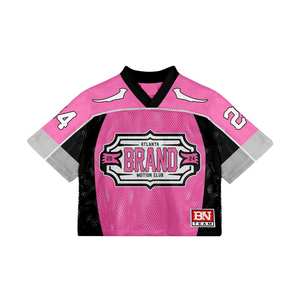 100% Polyester haute qualité grande taille épaule tombante Sublimation maille tissu col en V Baseball Jersey t-shirts pour hommes - Product Image 6