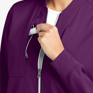 Vente en gros de blouses d'infirmière de haute qualité, tendance, à manches courtes, en sergé extensible avec technologie de détection des aiguilles, uniforme hospitalier - Product Image 3