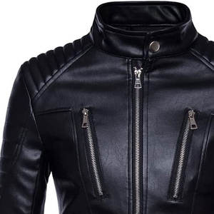 High Quality New <b>Men's</b> Winter Leather <b>Jacket</b> Breathable Waterproof Windproof Black <b>Velvet</b> Coat - Product Image 2