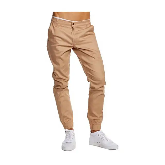 2023 Most popular men's casual trousers solid color cotton fashion men's slim pants for youth style