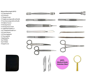 Kit d'instruments chirurgicaux Kit de dissection en acier inoxydable avec ciseaux de pansement Pince à moustiques et poignée BP Source d'alimentation manuelle - Product Image 4