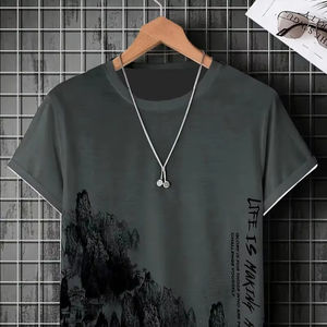 Venta al por mayor 2024 superventas camiseta de hombre con logotipo personalizado 100% algodón manga corta gran oferta camisas de microfibra - Product Image 1