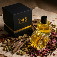 Flacon de parfum vide en verre rond bleu classique de 100 ml avec couvercle en bois véritable pour parfum haut de gamme – Fournisseur fabricant