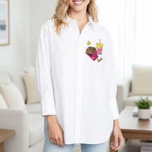 Camisetas de Rugby/Fútbol de Verano 2026 con Diseño Nuevo, Patchwork, Bordado de Lentejuelas, Tela de Algodón Transpirable, Ropa de Fiesta para Mujer - Product Image 5