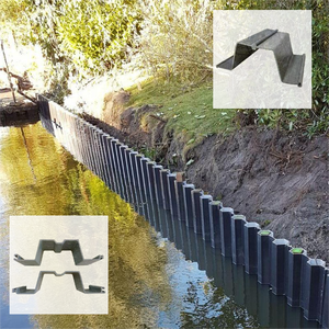 10m PVC <strong>Sheet</strong> <strong>Piles</strong> Flood Protection <strong>Sheet</strong> <strong>Piles</strong> Marine &amp; Coastal PVC <strong>Sheet</strong> Piling Scour Protection And Erosion Control - Product Image 2