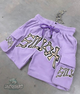 Mode rue hommes Shorts surdimensionné français éponge grande taille hommes Shorts Logo personnalisé poches latérales imprimé Shorts pour hommes - Product Image 4