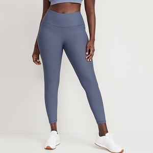 Top Selling Women's Gym Workout <b>Leggings</b> High Quality Spandex/Nylon Elastic Waist Adult Size Comfortable Breathable Knitted - Product Image 4