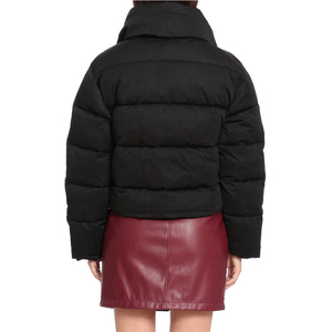 Women's Winter Puffer Jacket <b>Long</b>-Sleeve Full-Zip Oversize Puff Sleeve Short Quilted <b>Lightweight</b> <b>Coat</b> - Product Image 3
