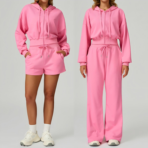 Nouveauté 2025 : Ensemble de vêtements de yoga pour femmes, sweat-shirt à capuche et leggings et shorts de yoga, vêtements de sport pour femmes, ensembles de yoga pour la remise en forme - Product Image 1