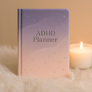 Labon hoa oải hương màu hồng ADHD kế hoạch bạc sao bìa cứng Gradient vải Bìa hàng ngày tập trung Tạp Chí cho phụ nữ neurodivergent sử dụng - Product Image 1