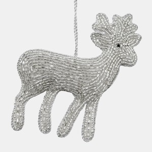 Adorno de Reno Hecho a Mano con Cuentas y Bordado Zari para Colgar en el Árbol de Navidad, Decoración del Hogar y Festiva - Product Image 2
