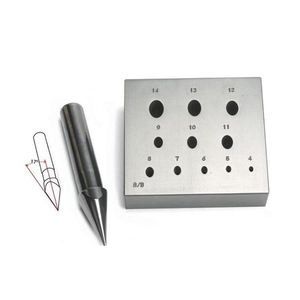 เครื่องมือขึ้นรูปเครื่องประดับ บล็อกขึ้นรูปขอบตัวเรือน พร้อม 17 ชิ้น °   เครื่องเจาะรูวงกลม 5-20 มม. สำหรับช่างอัญมณี - Product Image 5