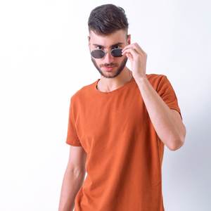 Camisetas de Hombre de Color Sólido, Tejido Suave y Transpirable, Ajuste Cómodo, Listas para Exportación, Sensación Premium, 100% Algodón, 450g - Product Image 5