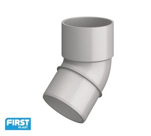 Design moderno PVC 50 mm grigia tubo dell'acqua 45 gradi piegare materiali da costruzione in plastica per il tetto esterno applicazioni esterne - Product Image 1