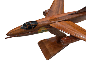 Modèle d'avion en bois A-3 Skywarrior en acajou, fabrication vietnamienne / Modèle d'avion en bois A-3 à l'échelle, fabriqué au Vietnam - Product Image 3