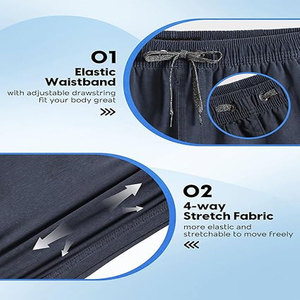 Wholesale Men's <b>Board</b> Shorts 100% Cotton Canvas Casual Mid Waist Breathable for <b>Running</b> Gym Training Basketball Fitness - Product Image 3