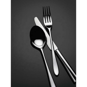 Juego de vajilla reutilizable creativa personalizada, tenedor, cuchara, increíble juego de cubiertos modernos de acero inoxidable plateado mate pulido - Product Image 3